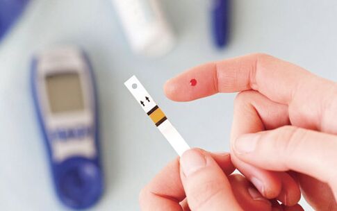Blood to measure sugar with diabetes